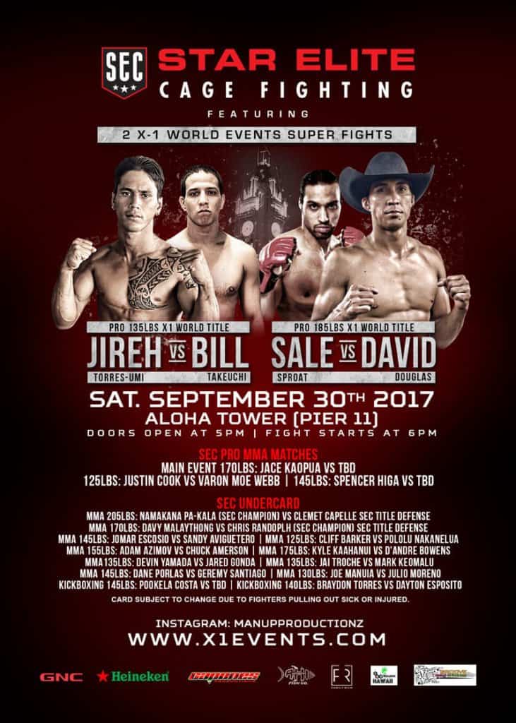 Hawaii MMA Star Elite Cage Fighting SEC X1