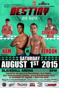 Professional Cage Fighting at the Blaisdell Arena Destiny MMA presents Na Koa 10