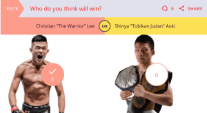 VOTE! Who do you think will win, Lee vs Aoki