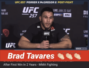 Brad Tavares stayed positive through it all