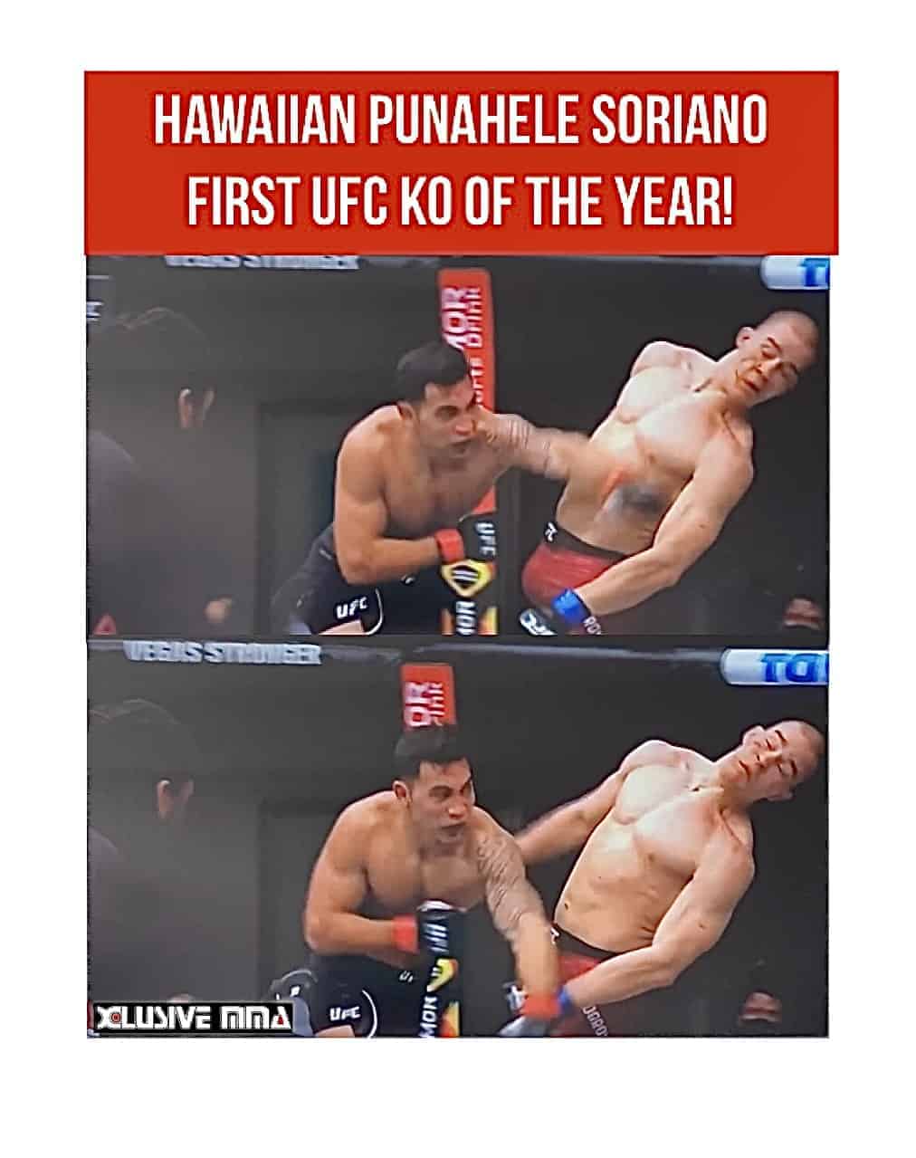 Hawaii MMA News UFC First KO of the Year from Hawaiian Punahele Soriano