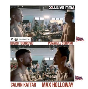 Hawaiian UFC Fighters Max Holloway and Punahele Soriano Face-offs their opponents