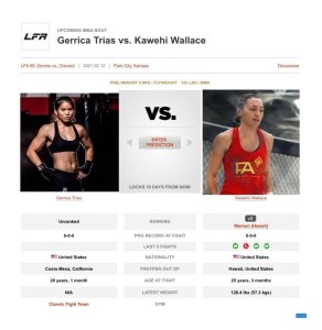 Kawehi Wallace vs Gerrica Trias