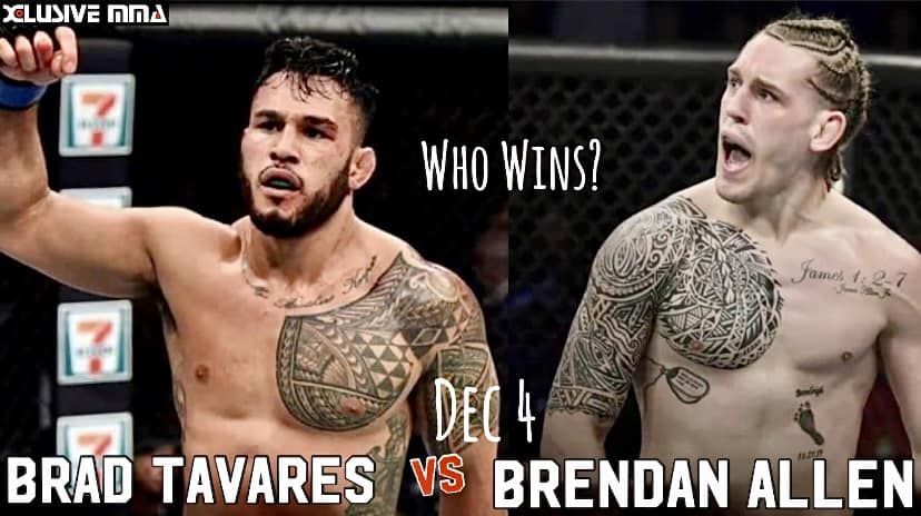 Brad Tavares vs Brendan Allen at UFC Fight Night Font vs. Aldo