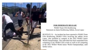 WAKO Team USA release joven Lopez