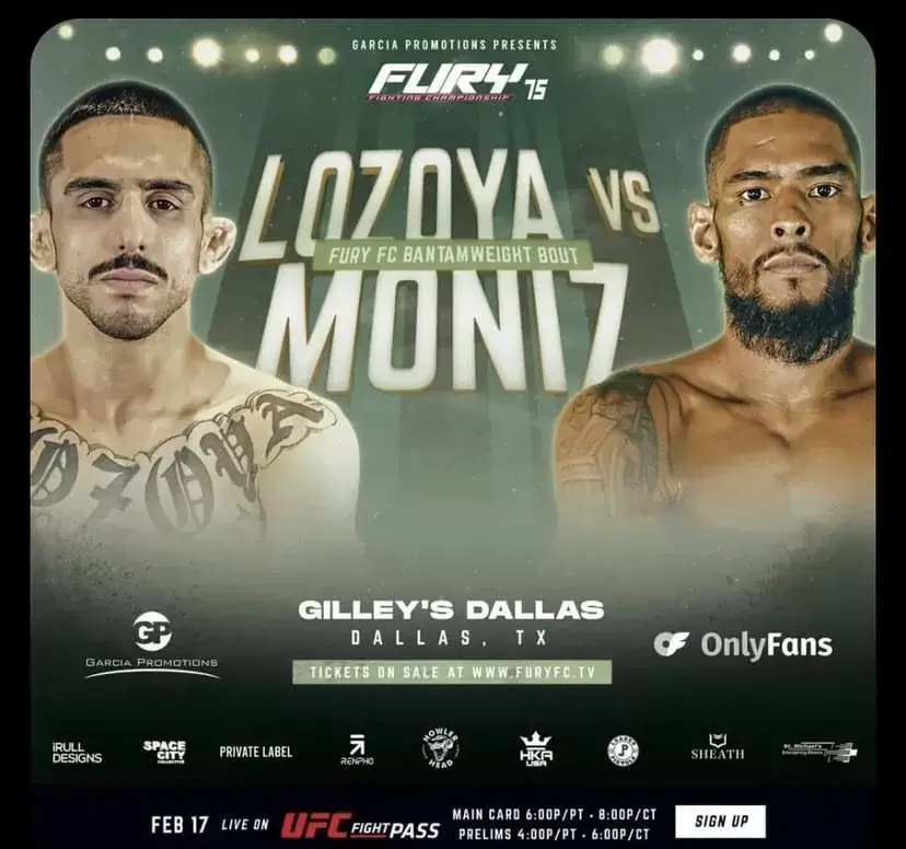 Fury Fighting 75: Kale Moniz vs. Carlos Lozoya – Cancelled bout